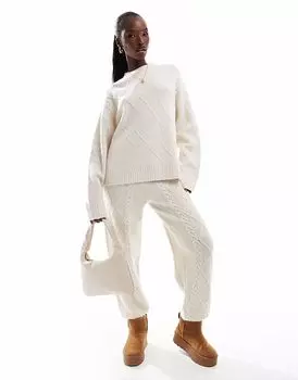 Джемпер Aria Cove с косами, кремовый