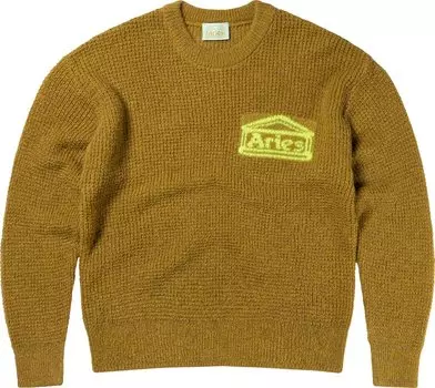 Джемпер Aries Waffle Knit Jumper 'Khaki', зеленый