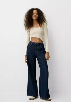 Джемпер ASYMMETRIC Bershka, бежевый