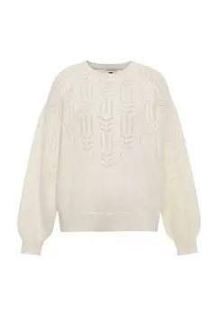 Джемпер ажурного кроя, манжеты в рубчик, женский Mavi, цвет 70057 Antique Whi