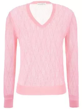 Джемпер ажурной вязки Ballantyne, розовый