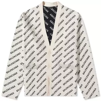 Джемпер Balenciaga All Over Logo Cardigan