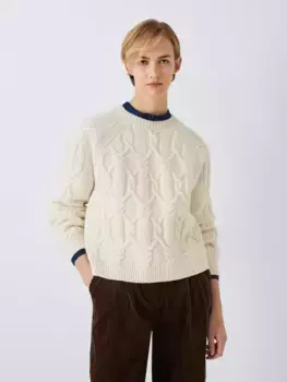 Джемпер Barbour Tomorrow's Archive Lucia Cable Knit Wool Blend, экрю