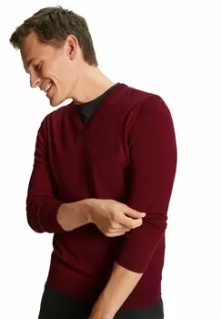 Джемпер Basic New Merino V-Neck Merino Wool FALKE, Бордо
