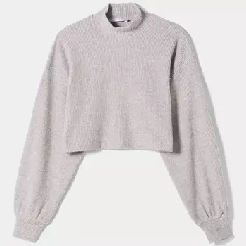 Джемпер Bershka Cropped, серый