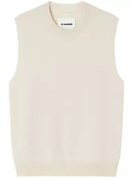 Джемпер без рукавов Jil Sander, бежевый