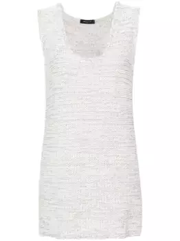 Джемпер без рукавов с U-образным вырезом Fabiana Filippi, белый