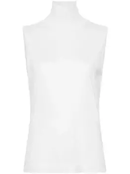 Джемпер без рукавов с высоким воротником Fabiana Filippi, белый