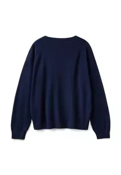 Джемпер BOAT NECK BRUSHED PLAIN WITH EDGES United Colors of Benetton, синий