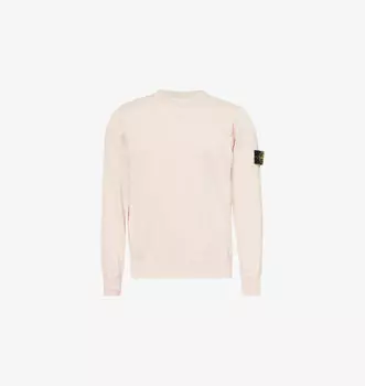 Джемпер Brand-Patch с круглым вырезом и классической посадкой из органического хлопка Stone Island, розовый