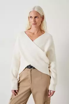 Джемпер Bronte вязки с перекрестием спереди Hush, белый