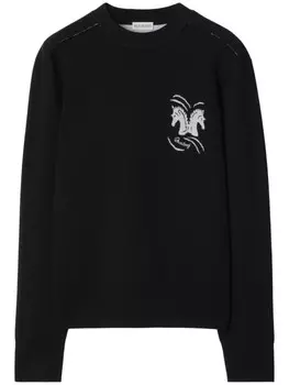 Джемпер Burberry Mirrored Horse, черный
