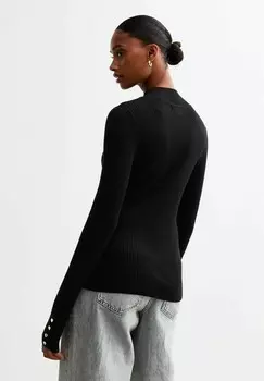 Джемпер BUTTONED CUFF New Look, черный