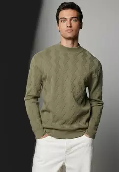 Джемпер CABLE CREW NECK REGULAR FIT Next, зеленый