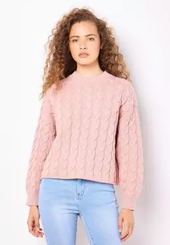 Джемпер CABLE KNIT Apricot, розовый
