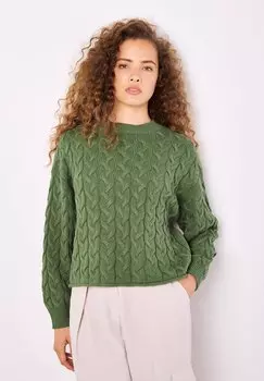 Джемпер CABLE KNIT Apricot, зеленый