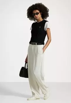 Джемпер CABLE KNIT COTTON CROPPED VEST Polo Ralph Lauren, черный