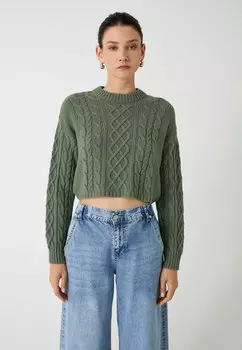 Джемпер CABLE Koton, зеленый