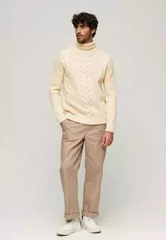 Джемпер CABLE ROLL NECK Superdry, белый