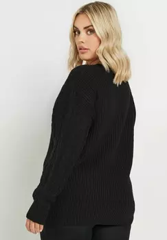 Джемпер CABLE Yours Clothing, черный