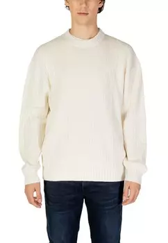 Джемпер Calvin Klein Jeans однотонный хлопковый, белый