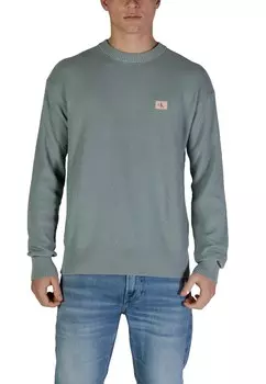 Джемпер Calvin Klein Jeans с круглым вырезом, зеленый