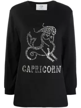 Джемпер Capricorn с кристаллами Alberta Ferretti, черный
