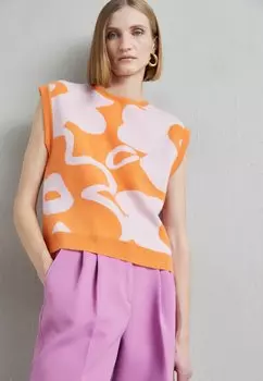 Джемпер CASHMERE FLORAL TANK KNITID, оранжевый