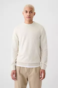 Джемпер Cashsoft с круглым вырезом Gap, бежевый