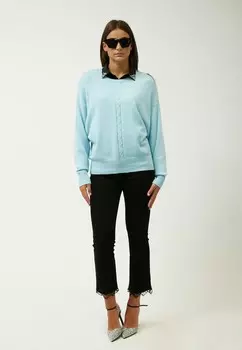 Джемпер CENTRAL CABLE PULL INFLUENCER, светло-голубой