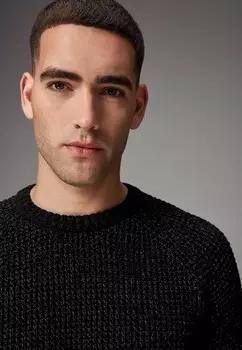 Джемпер CHENILLE CREW NECK REGULAR FIT Next, черный