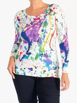 Джемпер chesca Color Splash, Белый/Мульти
