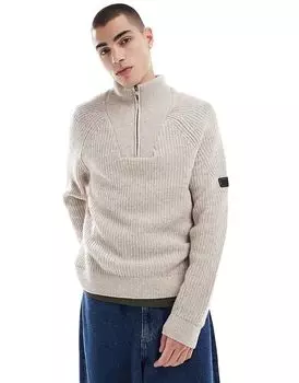 Джемпер Chester с узором «воронка» кремового цвета Barbour International