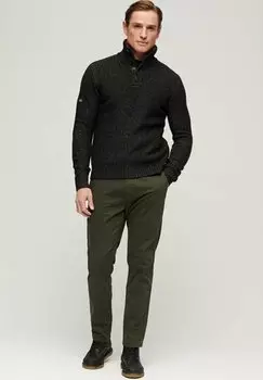 Джемпер CHUNKY BUTTON HIGH NECK Superdry, черный