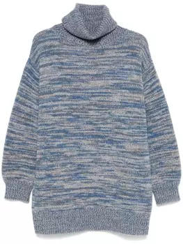 Джемпер Claudie Pierlot из шерсти с высоким воротом, синий