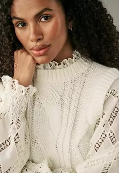 Джемпер COLLAR LAYER CABLE REGULAR FIT Next, бежевый