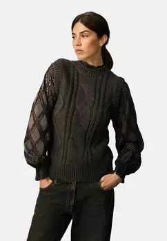 Джемпер COLLAR LAYER CABLE REGULAR FIT Next, светло-зеленый