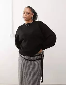 Джемпер COLLUSION Plus с круглым вырезом черного цвета