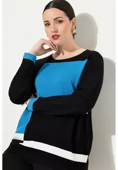 Джемпер COLOR BLOCK LONG SLEEVE Ulla Popken, черный