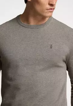 Джемпер COTTON-CASHMERE CREWNECK SWEATER Ralph Lauren, темно-серый