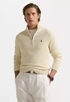 Джемпер COTTON QUARTER ZIP SWEATER Polo Ralph Lauren, молочный