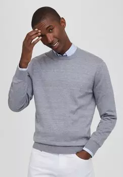 Джемпер CREW Faonnable, светло-серый
