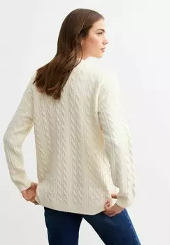 Джемпер CREW NECK CABLE New Look, кремовый