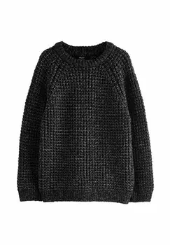 Джемпер CREW NECK REGULAR FIT Next, черный