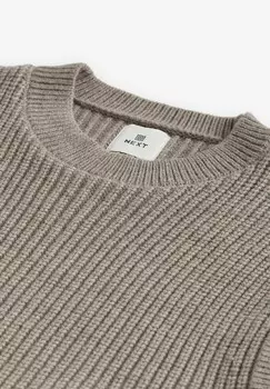 Джемпер CREW NECK REGULAR FIT TEXTURE Next, темно-серый
