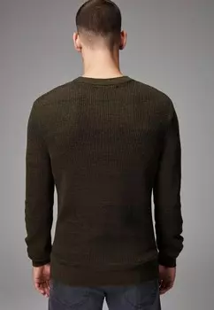 Джемпер CREW NECK TEXTURED REGULAR FIT Next, коричневый