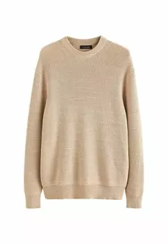 Джемпер CREW NECK TEXTURED REGULAR FIT Next, бежевый