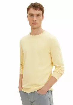 Джемпер CREW NECK TOM TAILOR, желтый