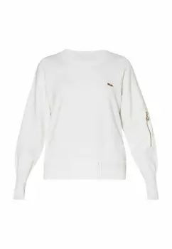 Джемпер CREW-NECK WITH POCKET LIU JO, белый