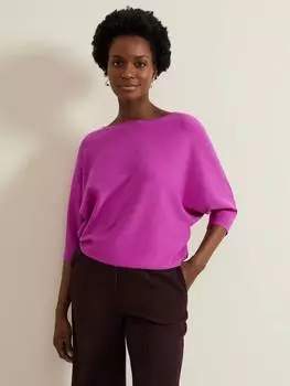 Джемпер cristine тонкой вязки с крыльями летучей мыши Phase Eight, фиолетовый